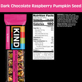 KIND Healthy Snacks Bars, Dark Chocolate Raspberry Pumpkin Seed, Gluten Free, High Fiber Snacks, 5g Protein, 6 Count