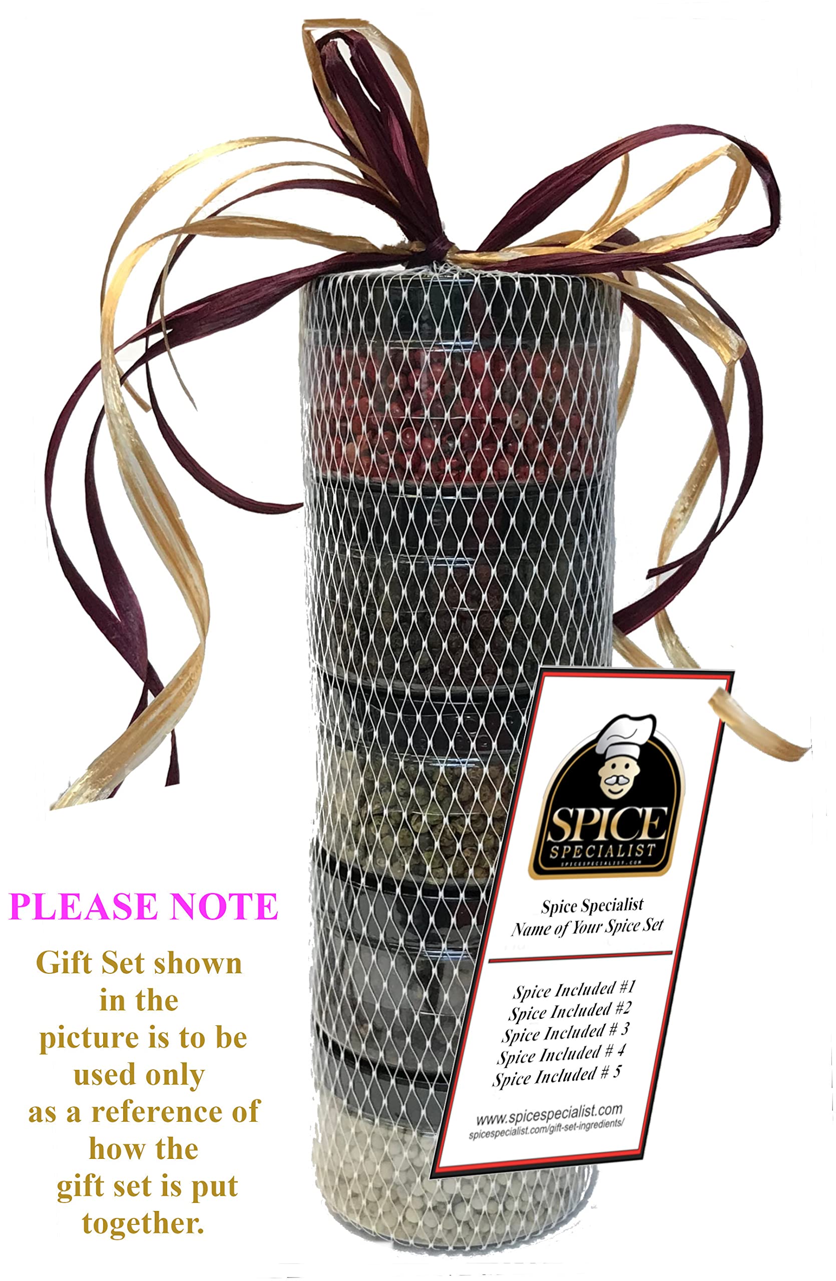 Ethiopian spice set - Contains: 5 Plastic Jars (1 each of: Nigella, Berbere, Ginger, Garlic, Cardamom ground)