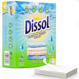 DISSOL Laundry Detergent Sheets Up to 100 Loads -50 Sheets-Hypoallergenic Laundry Soap - Ultra Concentrated, Recyclable- FRESH LINEN -Deep Cleaning