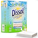 DISSOL Laundry Detergent Sheets Up to 100 Loads -50 Sheets-Hypoallergenic Laundry Soap - Ultra Concentrated, Recyclable- FRESH LINEN -Deep Cleaning