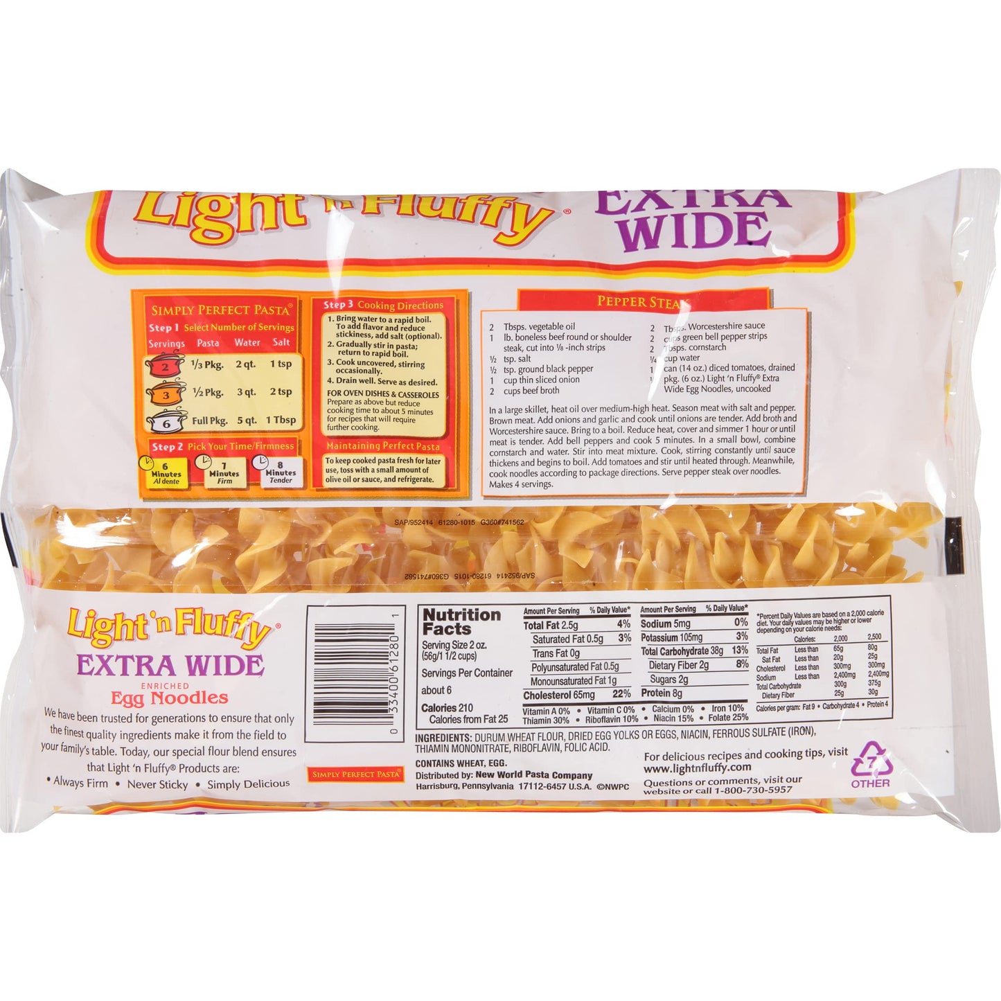 Light 'n Fluffy Extra Wide Egg Noodles, 12 oz (340 g) (Pack of 2)