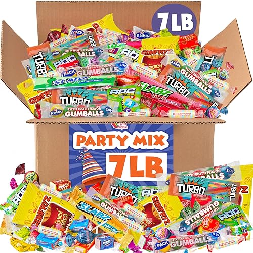 A Great Surprise Assorted Candy Mix - 7 Pound BOX - Individually Wrapped Candies - Pinata Candy Mix