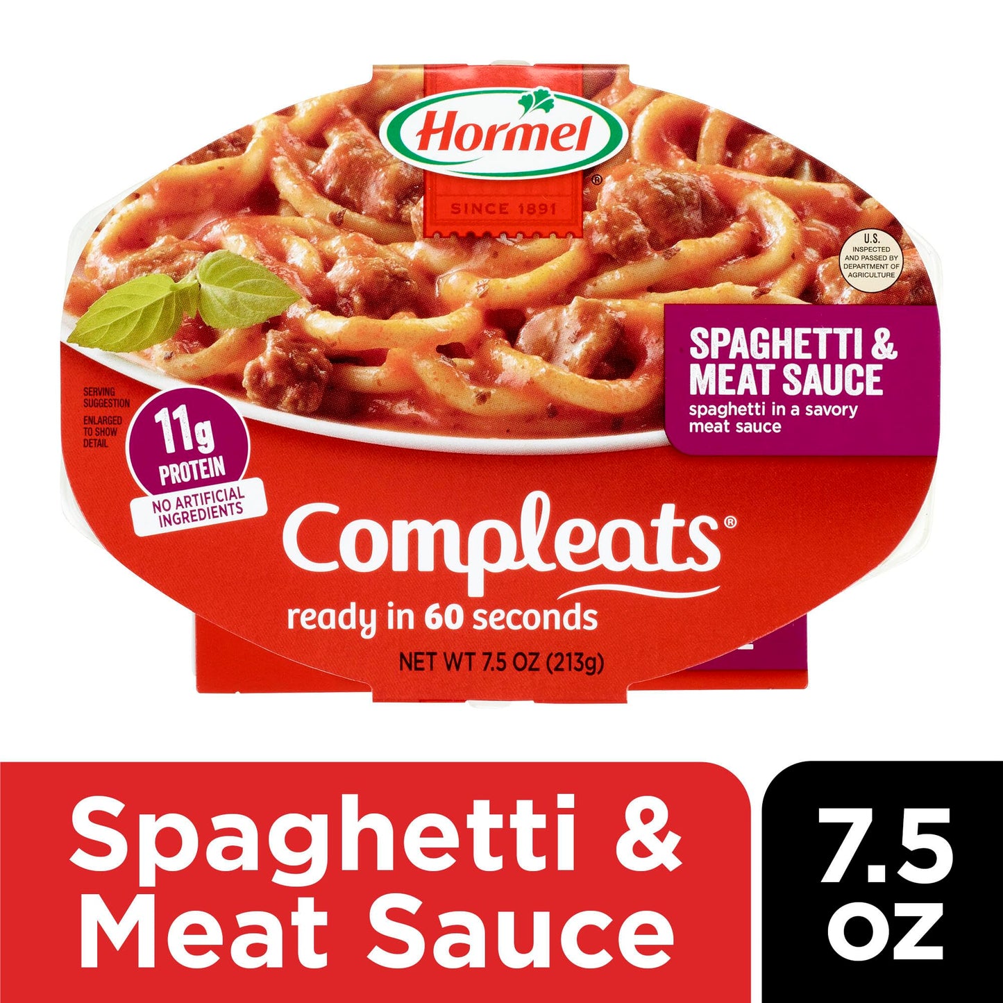 Hormel Compleats Spaghetti & Meat Sauce, 7.5 Oz