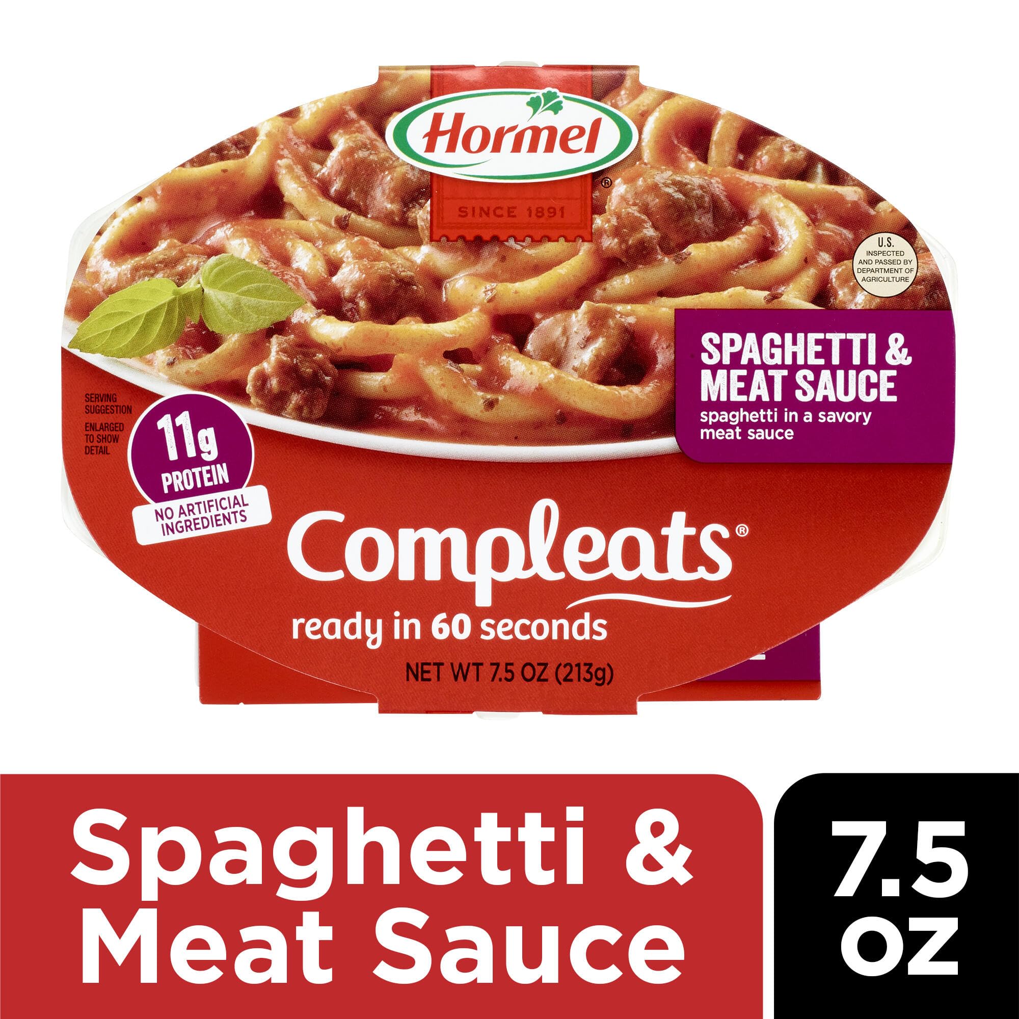 Hormel Compleats Spaghetti & Meat Sauce, 7.5 Oz