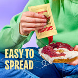 Smash Foods Strawberry Jam Squeeze Packets | 10 Single Serve | Natural, Keto & No Sugar Added | Vegan & Upcycled Fruit Spread | Low-Calorie, Superfood