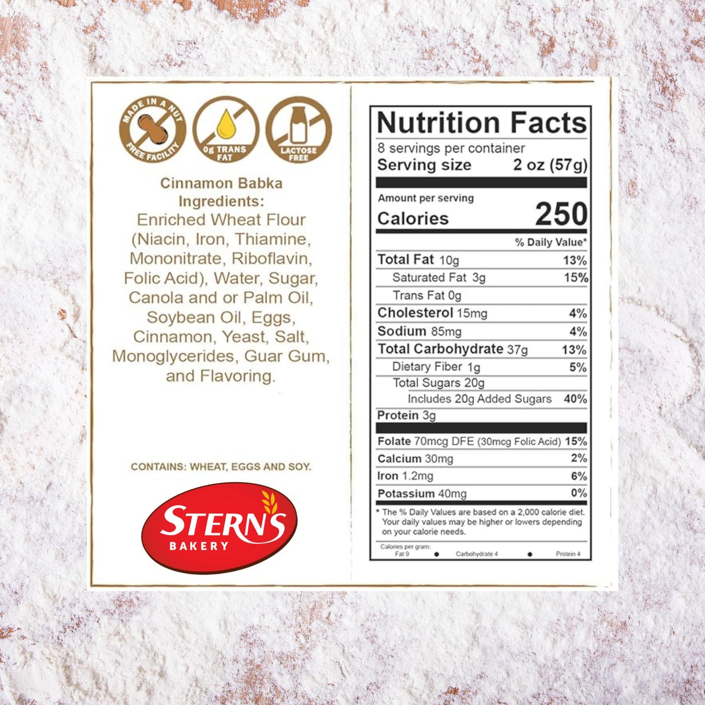 Cinnamon Bread | Babka Cinnamon Cake | Traditional Babka Bread | Kosher & Nut Free | Baked Fresh Daily | 16 oz, Stern’s Bakery