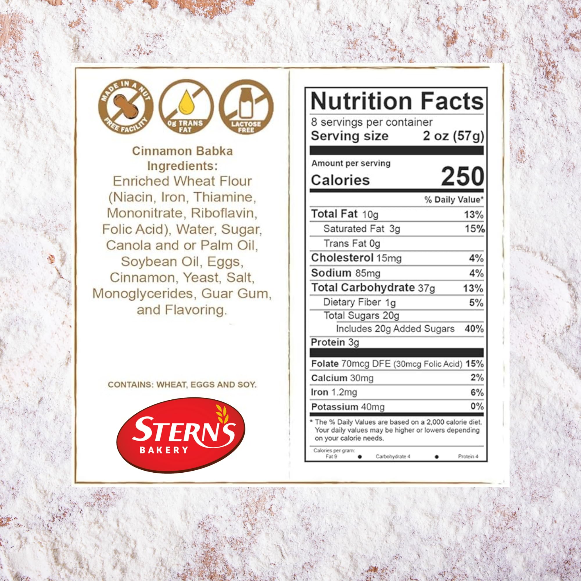 Cinnamon Bread | Babka Cinnamon Cake | Traditional Babka Bread | Kosher & Nut Free | Baked Fresh Daily | 16 oz, Stern’s Bakery