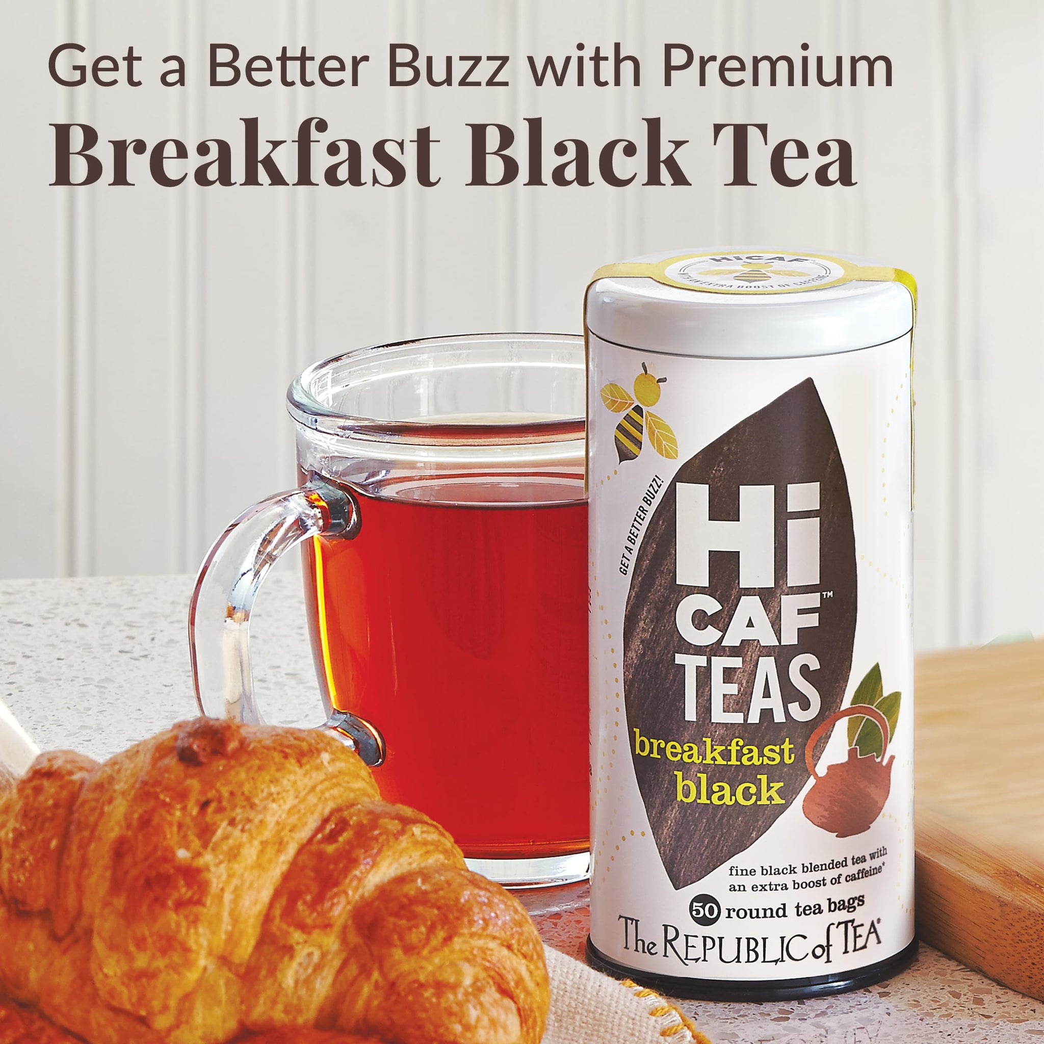 The Republic of Tea - HiCAF Breakfast Black Tea, 50 Tea Bags, High in Caffeine