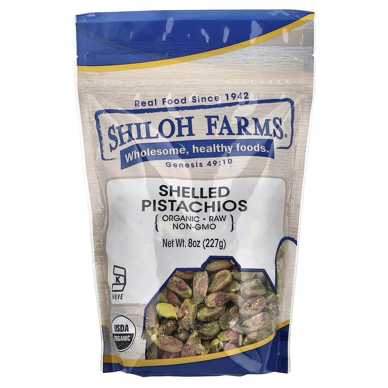 Shiloh Farms Organic Shelled Pistachios, 8 oz (227 g)