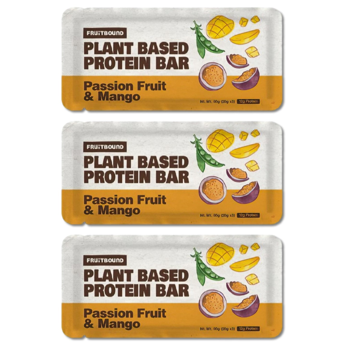 FRUIT BOUND High Protein Vegan Bars No Sugar Added Gluten Free Plant Based All Natural From Pea Protiens, Fruit, Dates Meal Replacement Healthy Snacks