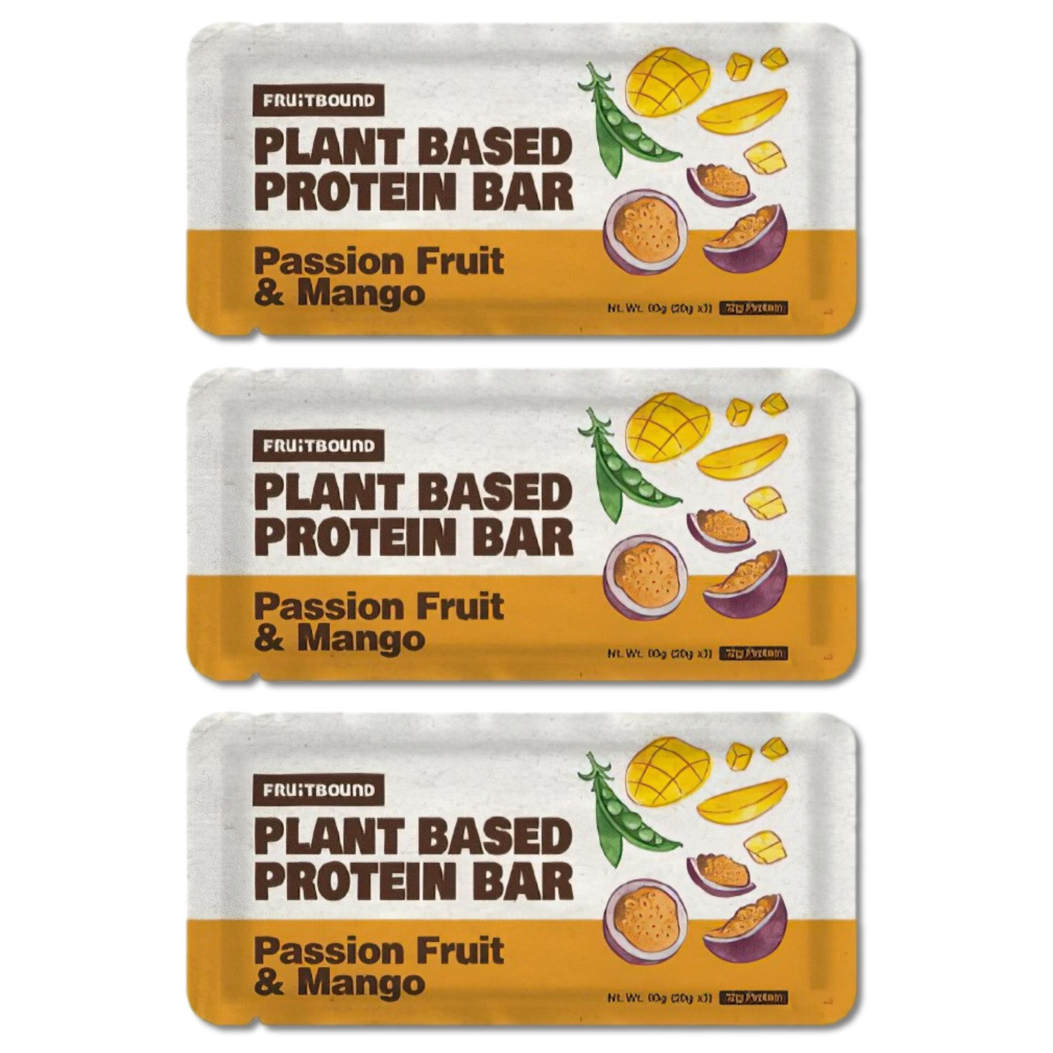 FRUIT BOUND High Protein Vegan Bars No Sugar Added Gluten Free Plant Based All Natural From Pea Protiens, Fruit, Dates Meal Replacement Healthy Snacks