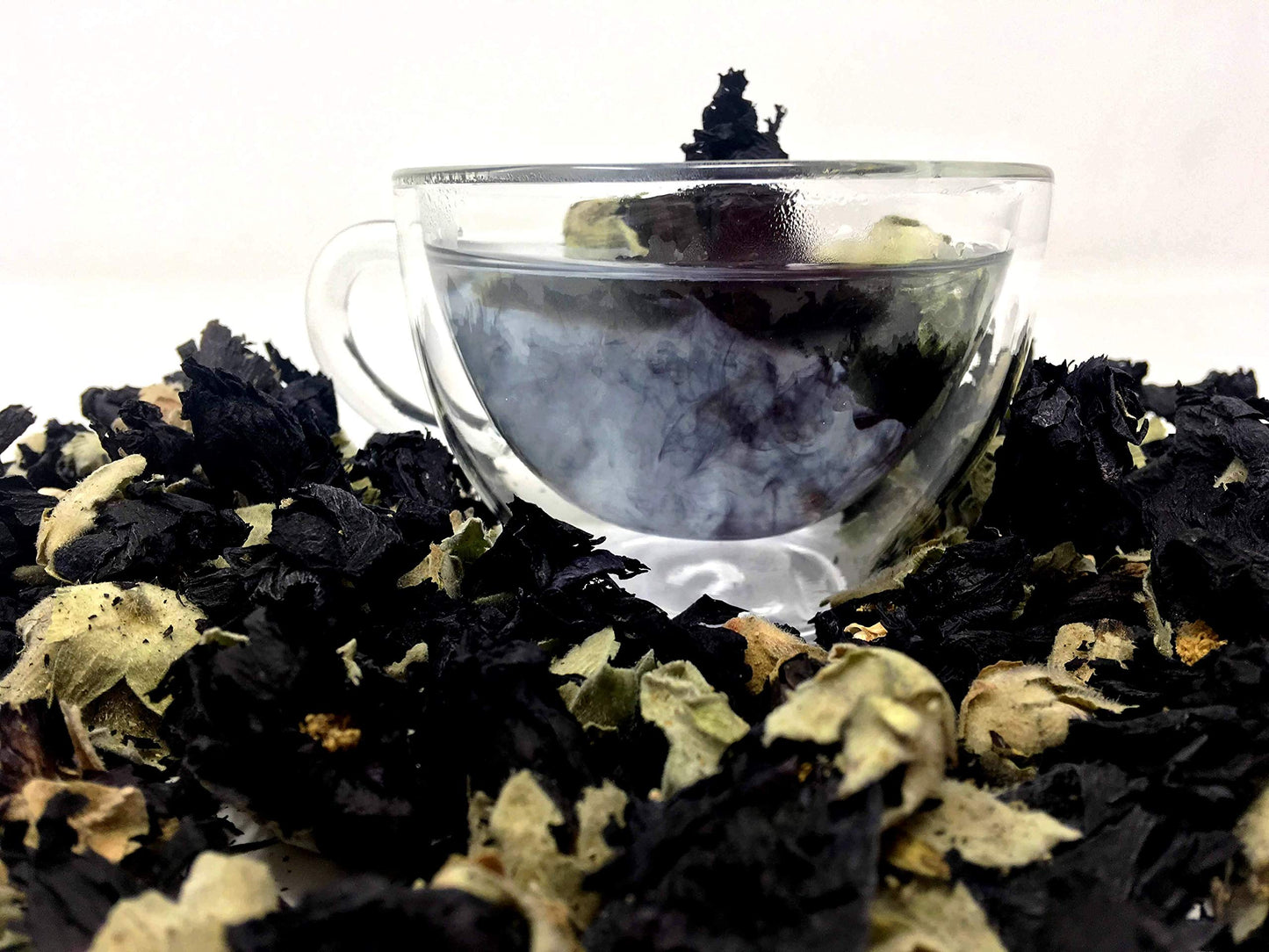 Black Mallow Flower Buds from Germany - Net Weight 0.52oz / 15g - Mesmerizing Black, Beautiful Eye-catcher for Herbal Infusion, Tea, Salads