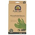 If You Care Latex Gloves, Large - 1 Pair (Pack of 1) - For Gardening, Dishwashing, Cleaning Kitchen and Bathroom - 100% Cotton Lined, Reusable