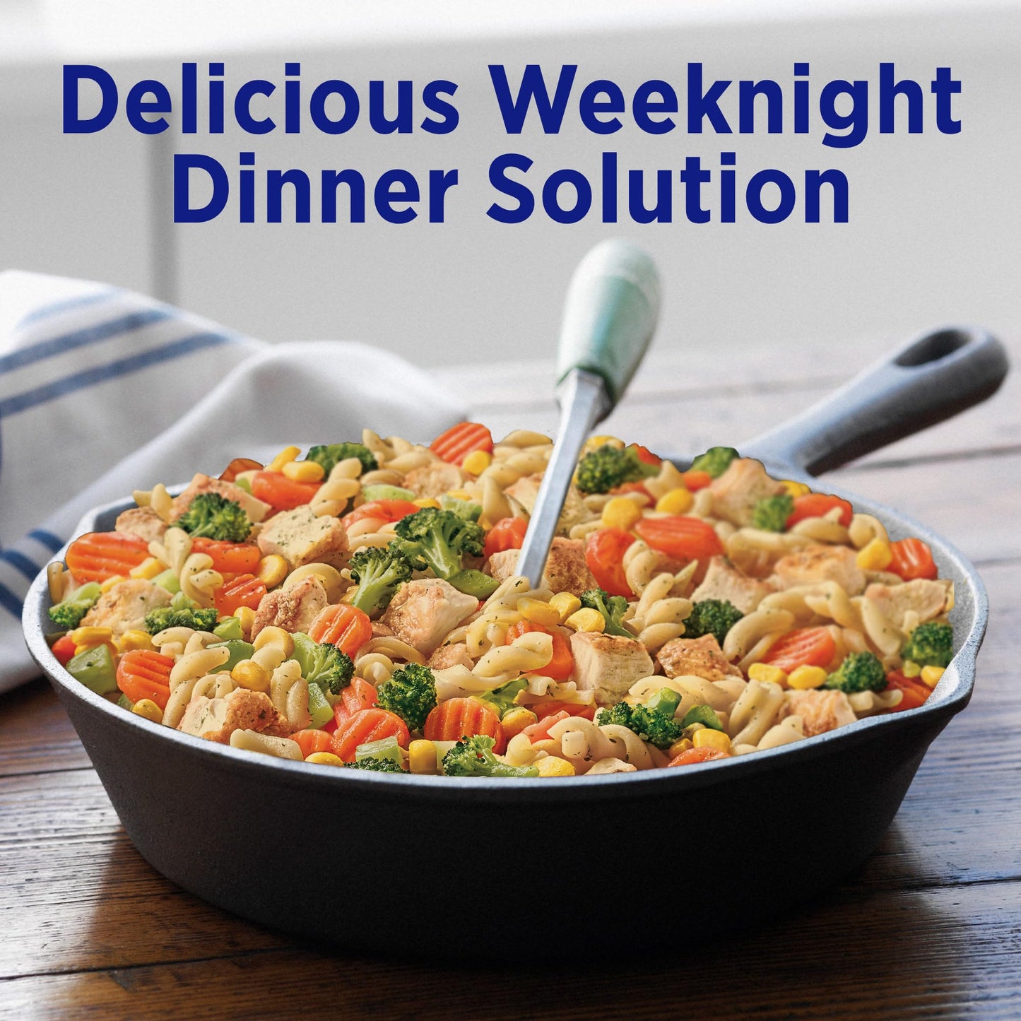 Birds Eye Voila! Family Size Garlic Chicken Frozen Dinner, Easy-to-Prepare Frozen Meal for Weeknight Family Meals, 42 OZ Bag
