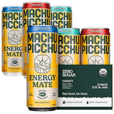 MACHU PICCHU 12-Pack Variety Zero Sugar Energy Mate Drink - Non-Carbonated Yerba Mate, 120mg Organic Caffeine, Smooth Focus Without Jitters or Crash