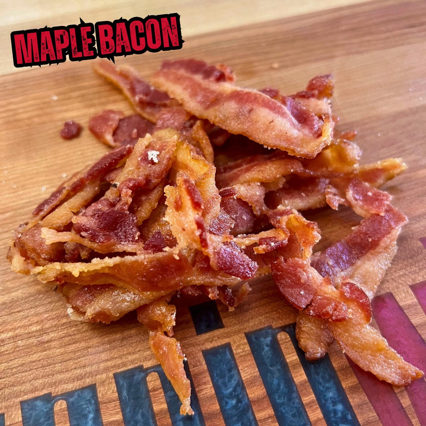 Delicious Maple Bacon Jerky - Made from 100% Real Uncured Bacon - Thick-Cut, Sweet & Savory Candied Bacon Strips - Irresistibly Flavorful Snack - 4oz