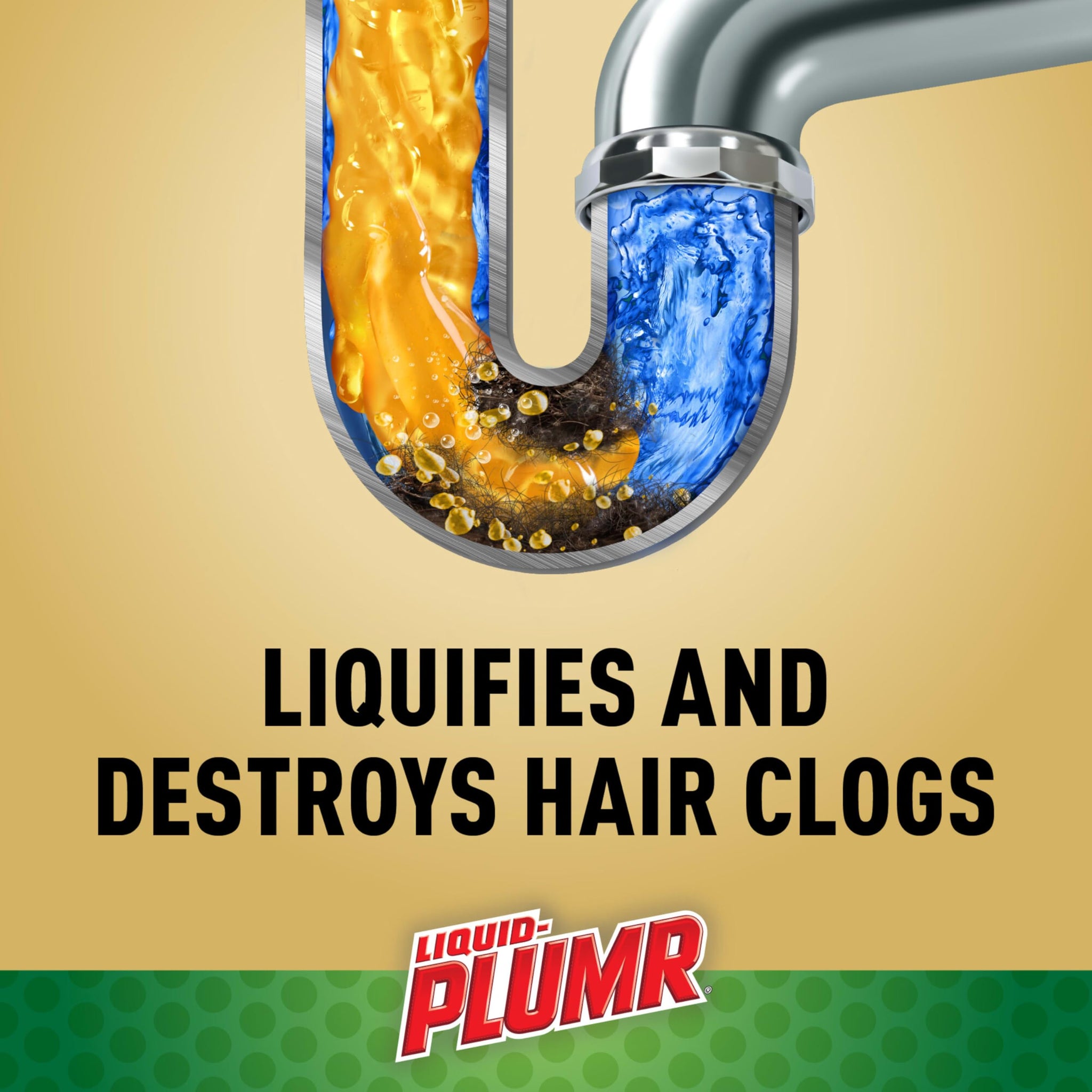 Liquid-Plumr Pro-Strength Hair Eliminator Gel Clog Remover, Hair Clog Remover and Drain Opener, Safe for All Septic Systems and Pipes, 16 fl. oz