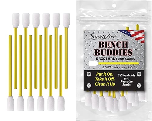 Swab-its® 12- Piece Bench Buddies Original Foam Swabs - A Swab for Every Job: 88-8222