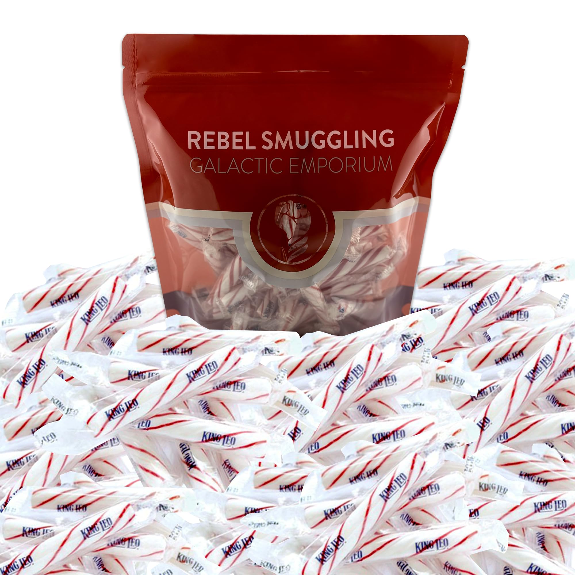 Christmas Soft Peppermint Sticks Candy Bulk 2lb Bag, Individually Wrapped Mints by Rebel Smuggling Galactic Emporium