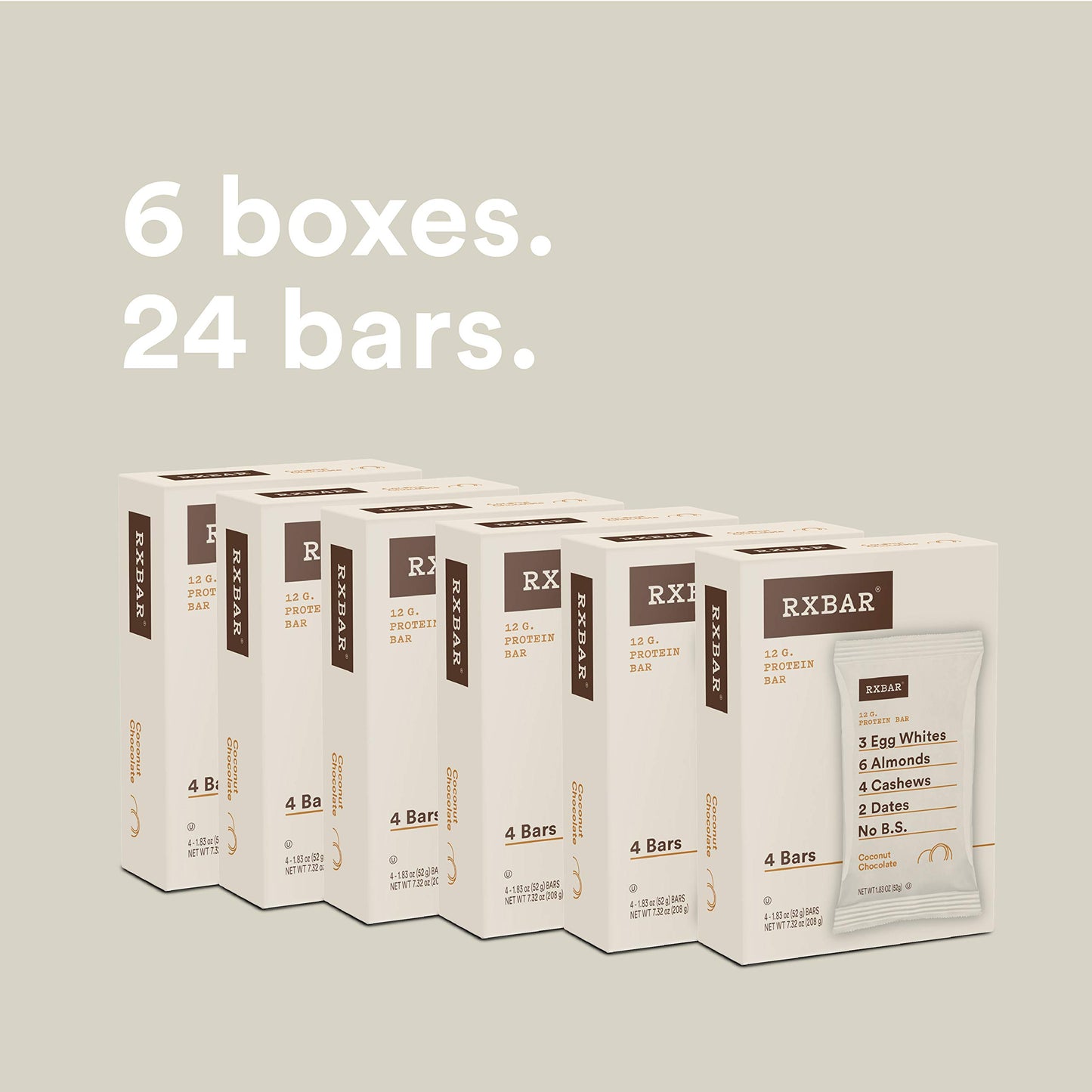 RXBAR Coconut Chocolate, Protein Bar, Gluten Free (24 Bars)