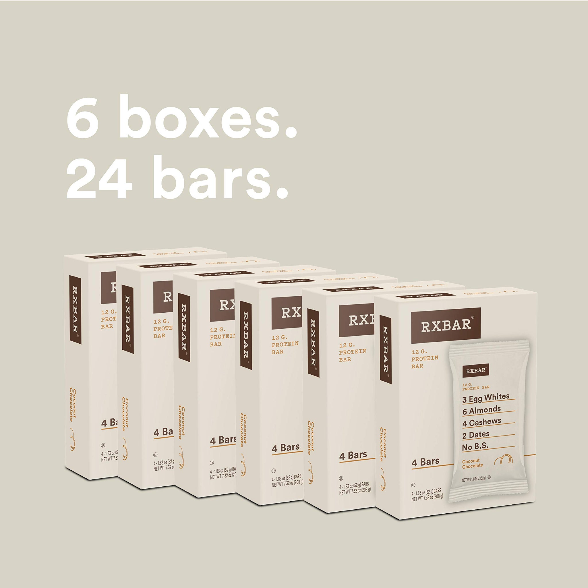 RXBAR Coconut Chocolate, Protein Bar, Gluten Free (24 Bars)