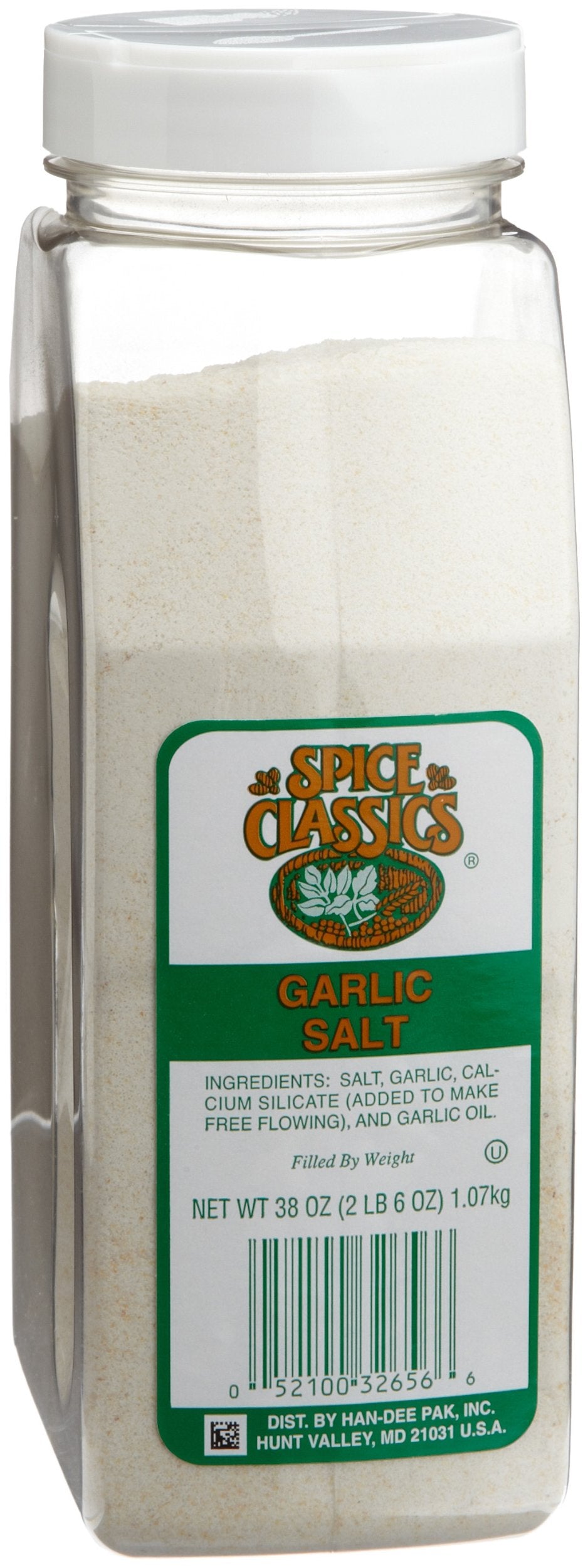 Spice Classics Garlic Salt, 38-Ounce Canisters (Pack of 3)