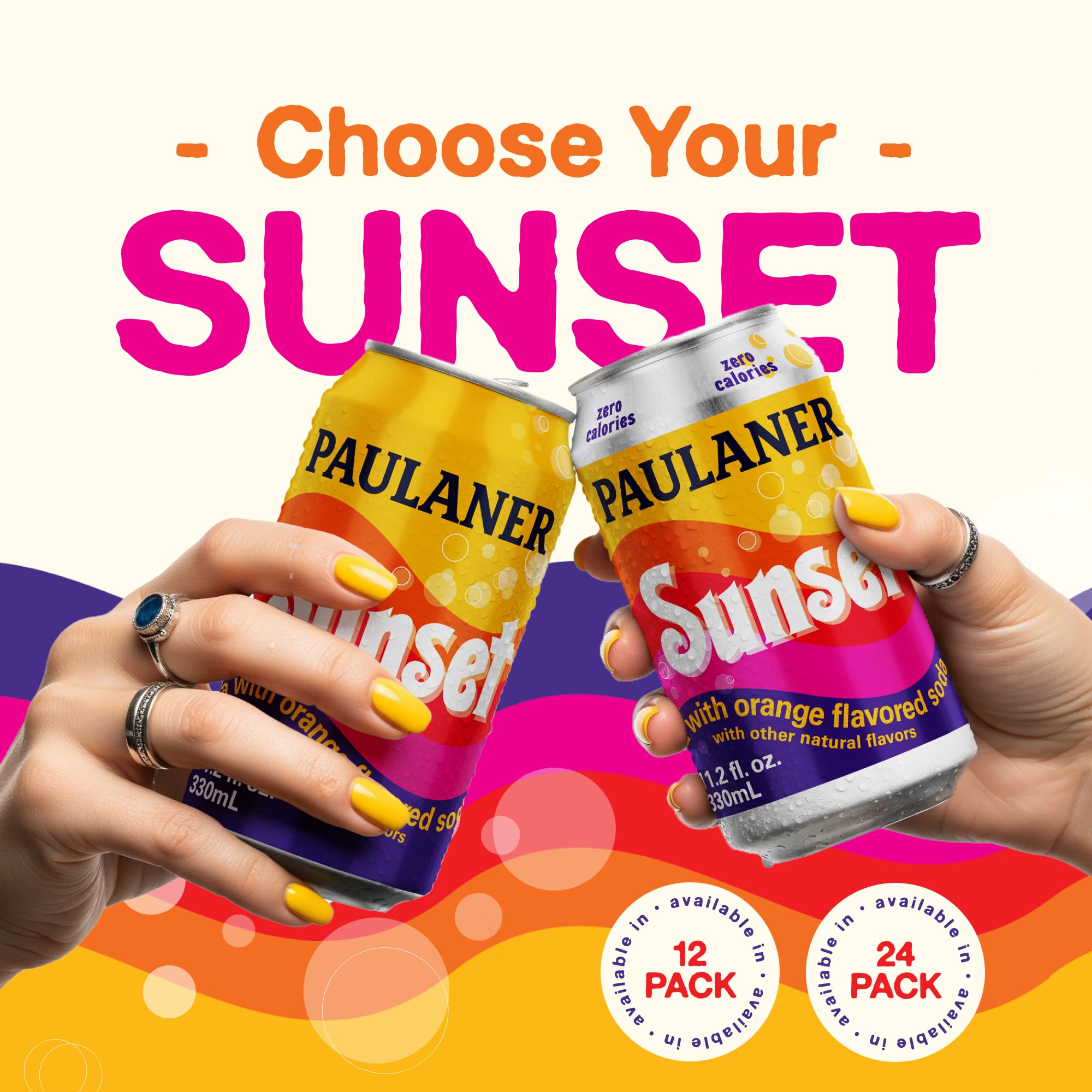 Paulaner Sunset Classic Orange Cola Soda Soft Drink | Fruity European Natural Sugar Spezi Soda Made in Germany | Vegan and Gluten-Free | 11.2 fl oz
