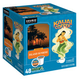Kauai Coffee K-Cup Pods for Keurig Brewers - Arabica Coffee, 10% Hawaiian - Mild Roast, Light with Bright Aroma - Island Sunrise, 1 Pack of 48 Single