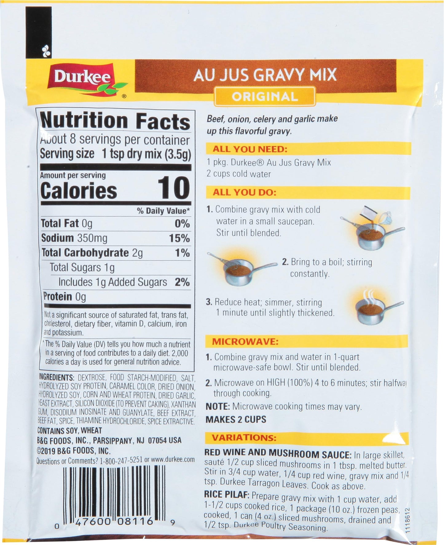 Durkee Au Jus Sauce Mix, 1 Ounce Packet