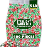 A Great Surprise Starlight Mints Bulk - 5 Pounds - Refreshing Mint Candy Individually Wrapped - Spearmint and Peppermint Hard Candy - Office