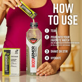 BODYARMOR Flash IV Electrolyte Packets, Lemon Lime - Zero Sugar Drink Mix, Single Serve Packs, Coconut Water Powder (6 Count)