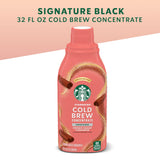 Starbucks Cold Brew Coffee Concentrate, Sweetened Brown Sugar Cinnamon Flavored Iced Coffee, 32 fl oz