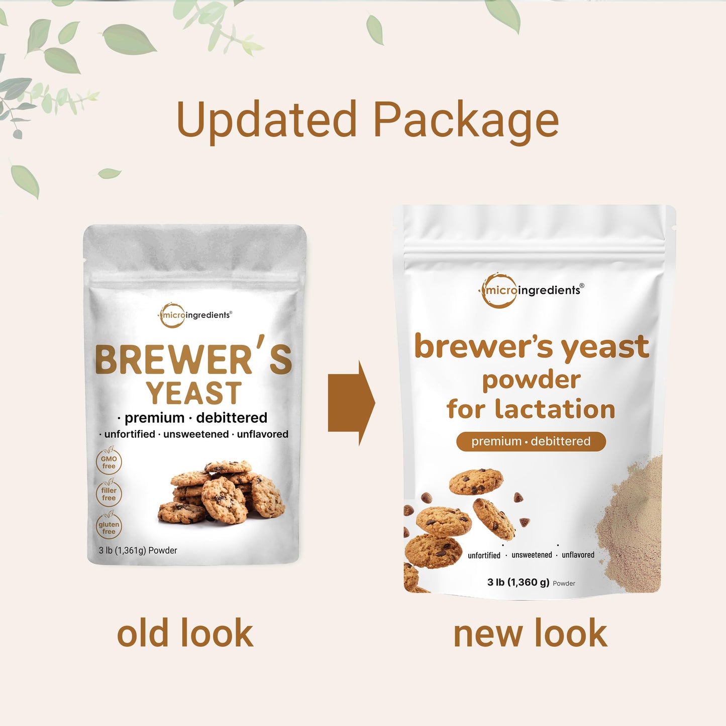 Brewers Yeast Powder for Lactation, 3lbs (90 Servings) | Debittered Brewers Yeast for Breastfeeding Support | Great for Lactation Cookies & Tea | Rich