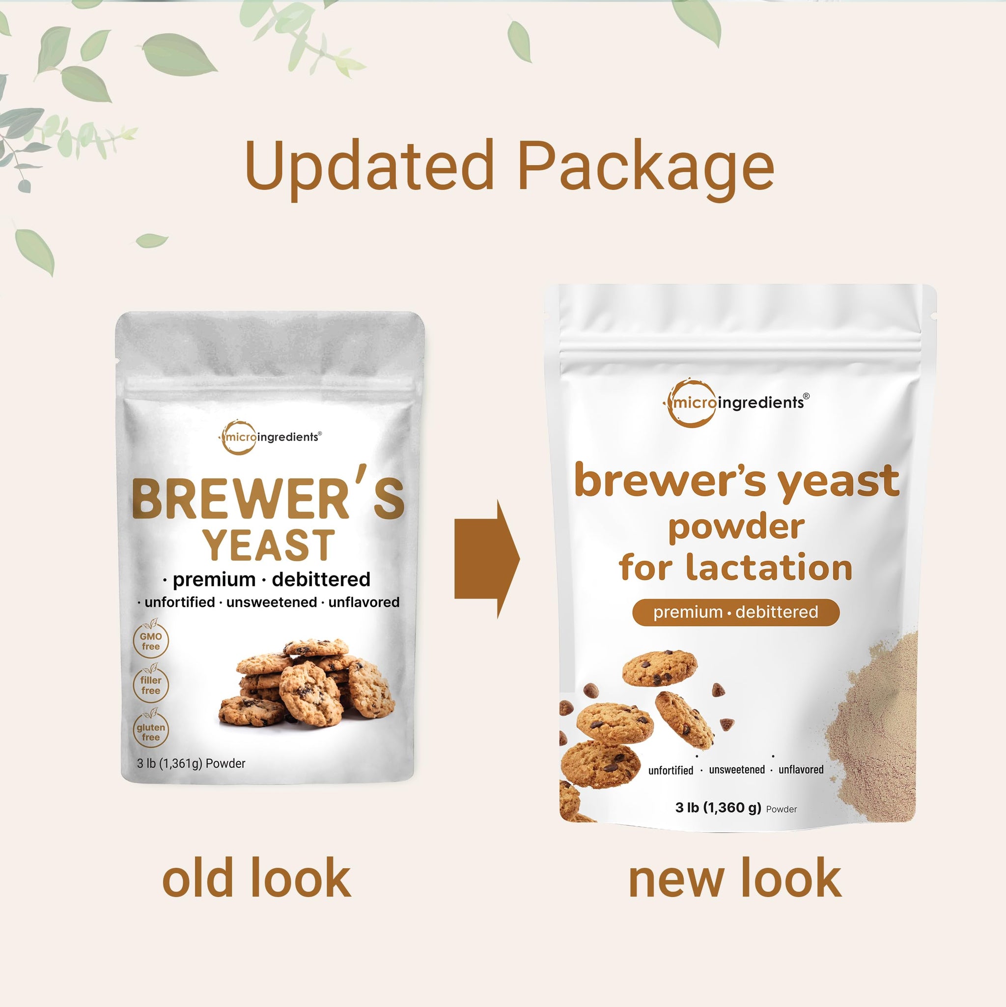 Brewers Yeast Powder for Lactation, 3lbs (90 Servings) | Debittered Brewers Yeast for Breastfeeding Support | Great for Lactation Cookies & Tea | Rich