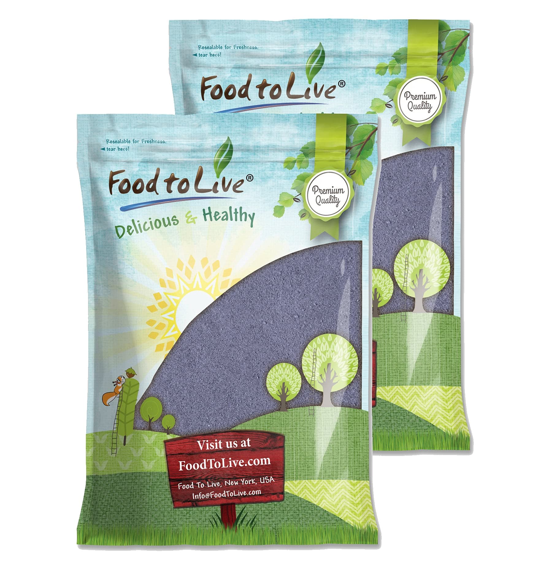 Food to Live Butterfly Pea Flower Powder, 14 Pounds - Raw, Vegan, Kosher, Herbal Tea & Botanical Infusion