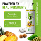 Superior Energy Electrolytes Drink Zero Calories - Energy Drink Zero Sugar - Pineapple Coconut Flavor, 90mg Natural Caffeine - Pack of 12 (12 fl oz