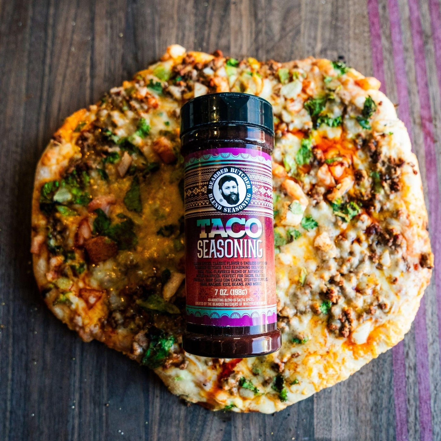 Bearded Butchers Spicy & Sugar Free Mexican-Style Seasoning 4-Pack - Taco, Chipotle, Hot & Cajun Blends - All-Natural, Gluten-Free, No Sugar, No MSG