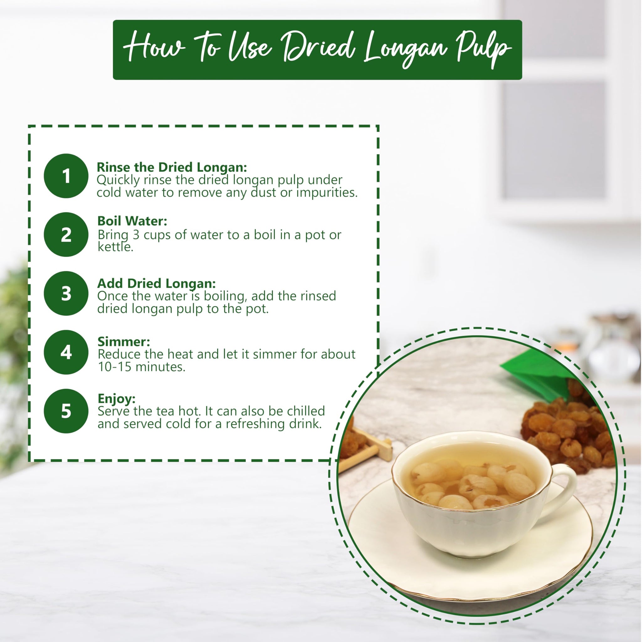 NPG Dried Longan Pulp 16 Oz, Meat Fruit, Gui Yuan, Lung Gan, No Additives, Edible, Perfect for Teas, Snacks, Desserts, Cooking, Premium Quality