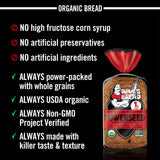 Dave's Killer Bread Powerseed, Seeded Organic Bread, 1g Sugar per Slice, 25 oz Loaf