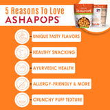 AshaPops Chili Flavored Popped Water Lily Seeds, 1 oz (Pack of 6) - Gluten-Free, Vegan, Paleo, Nut-Free, Corn-Free, Soy-Free, Non-GMO, Delicious