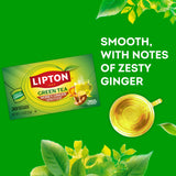 Lipton Honey Ginger Green Tea Bags 20-Count Flavored Unsweetened Hot or Iced Tea with Caffeine Flavonoids Natural Zesty Ginger Honey Aroma Rainforest