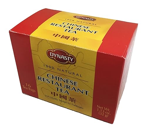 Dynasty 100% Natural Tea 16 Individual Tea Bags Per Pack (Chinese Restaurant, 2 Pack)
