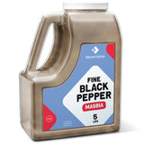 Dependable Food Fine Ground Black Pepper - 5 Lb. Jar - Bulk, Kosher, Black Pepper Ground - 60 Mesh - Fine Black Pepper Seasoning for Chefs