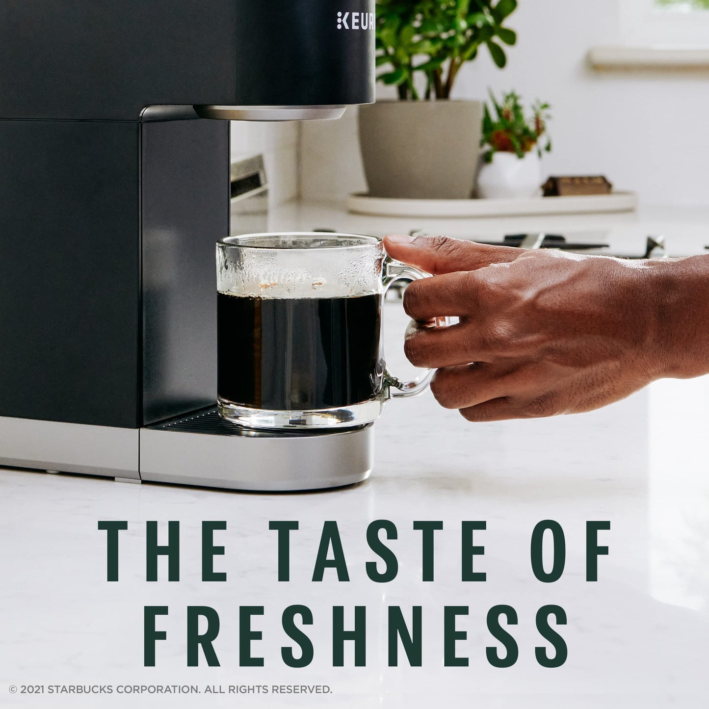 Starbucks K-Cup Coffee Pods, Medium Roast Hot or Iced Coffee, Pike Place Roast, 10 Keurig Pods