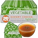 SAVORY CHOICE Reduced Sodium Vegetable Broth Concentrate, 30 Packets (9.6g) - Gluten-Free, Diary-Free, Vegan, Vegetarian Broth Concentrate