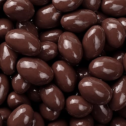 Dark Chocolate Almonds - 2 Pound Bulk Pack - Whole Dry Roasted Dark Chocolate Covered Almonds - Candy for Office, Buffets, Snacking & Gifting