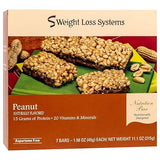 Weight Loss Systems Protein Bar - Crispy Peanut (7/Box) - High Protein and Fiber - Low Calorie - Kosher