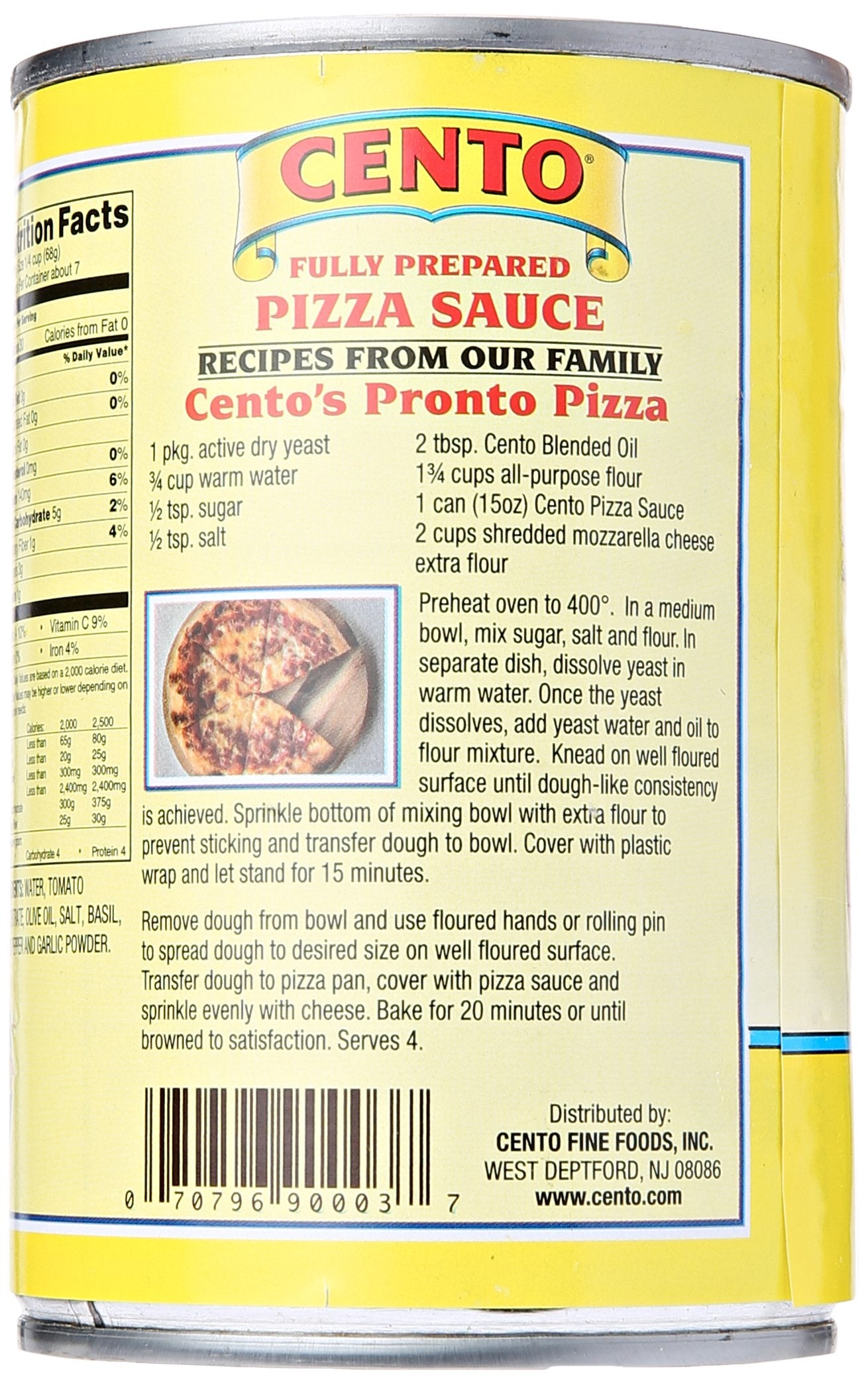 CENTO SAUCE PIZZA 15OZ