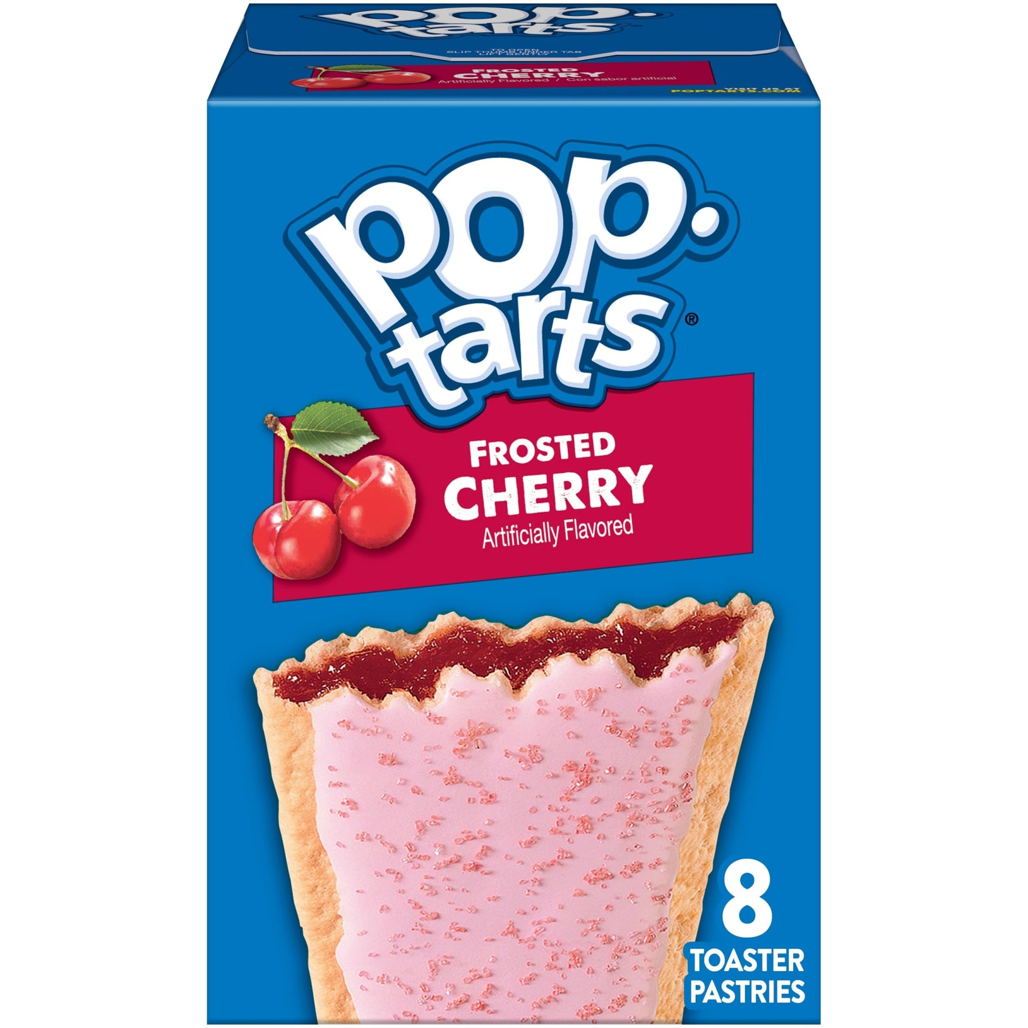 Pop-Tarts Toaster Pastries, Breakfast Foods, Kids Snacks, Frosted Cherry, 13.5oz Box (8 Pop-Tarts)