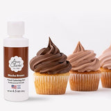 Ann Clark Mocha Brown Food Coloring Gel Large 4.5 oz Professional Grade Made in USA